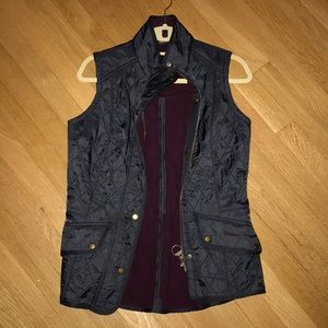 Barbour navy blue vest